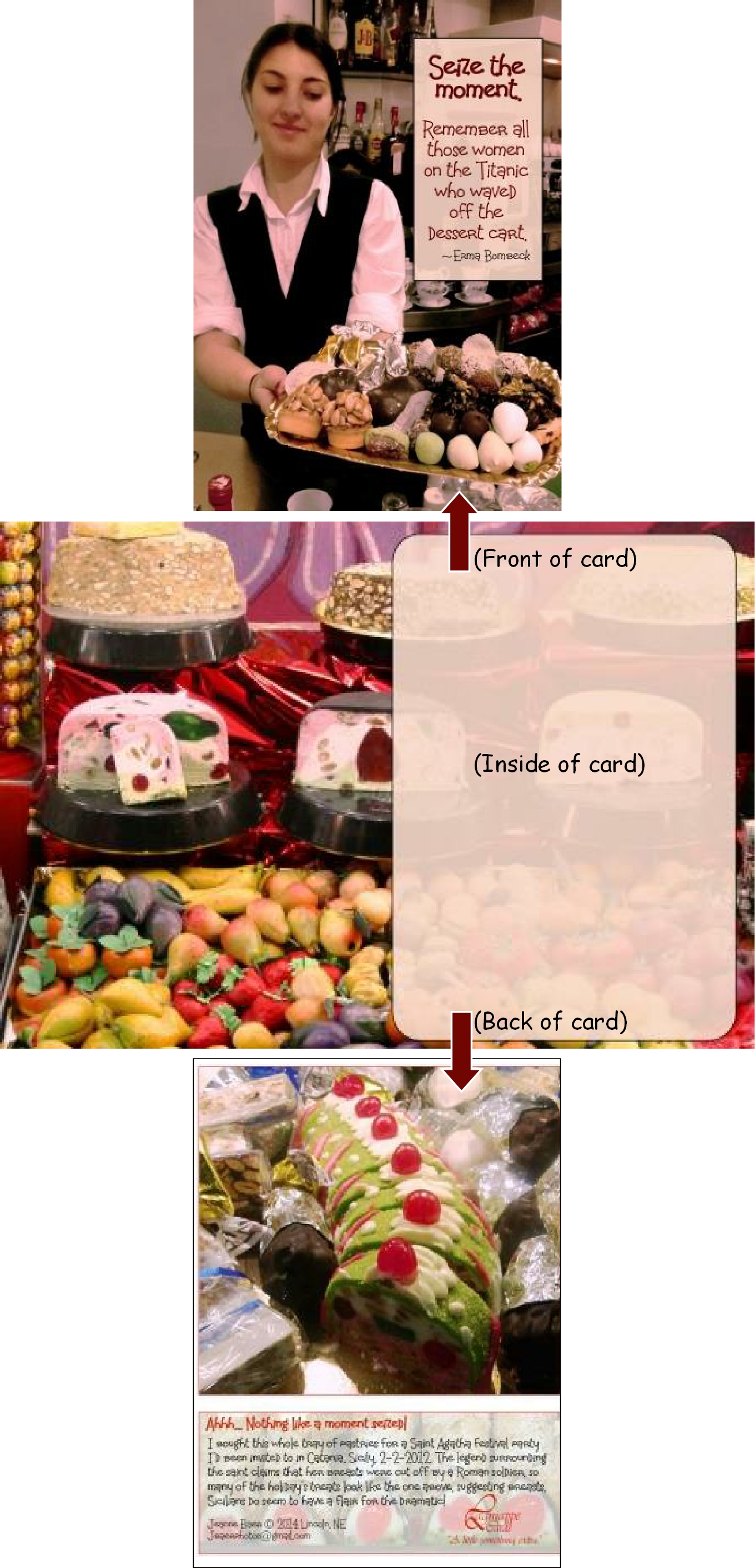 Friendship card w Sicilian dessert card